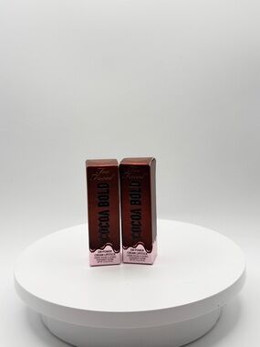 Too Faced Cocoa Bold Em-Power lipstick Chocolate Chip NEW Authentic 2 pack